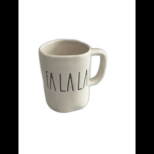 Rae Dunn Artisan Collection “ FALALA!” Embossed Ceramic Mug.